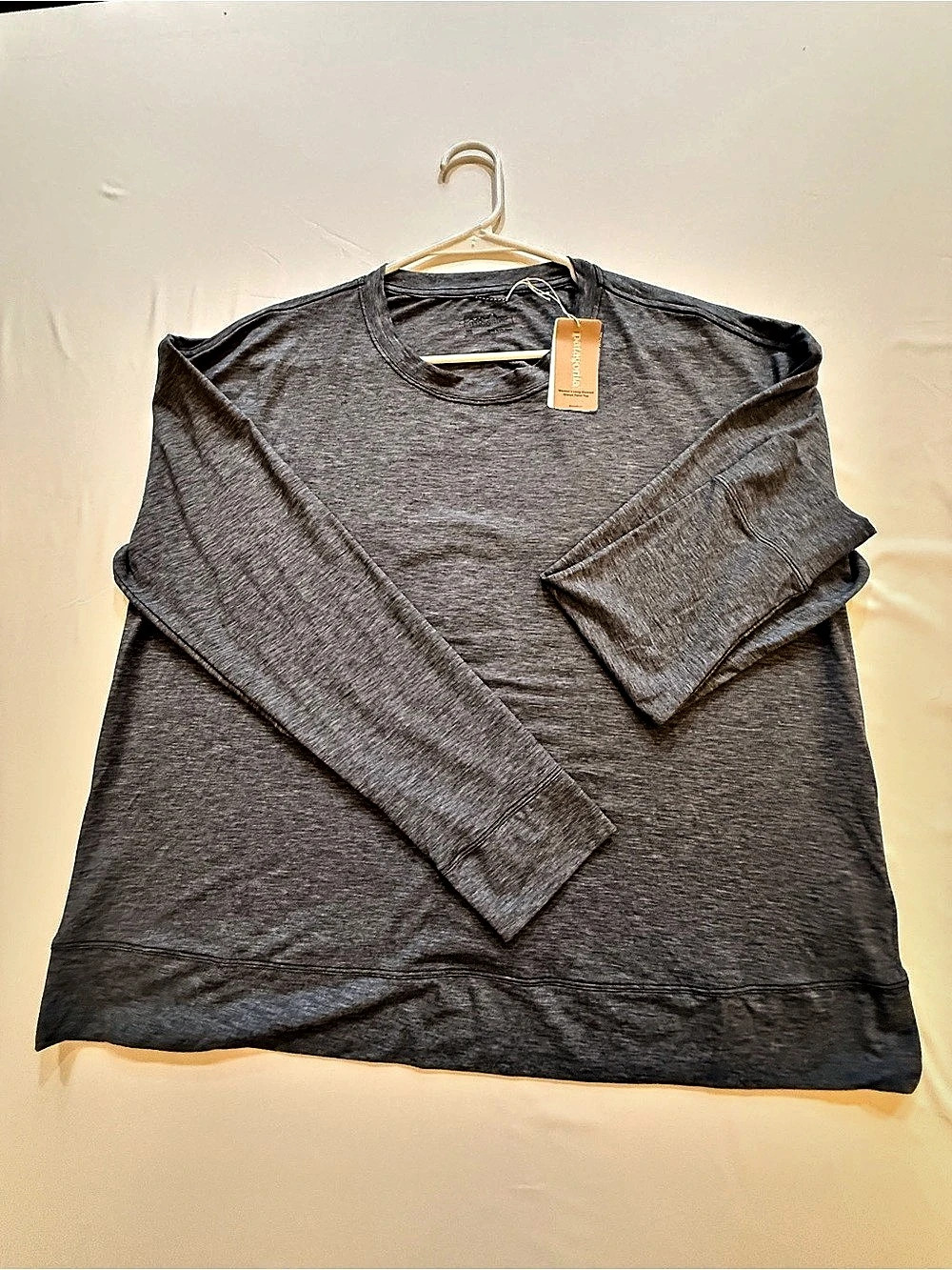 Patagonia Women's Long-Sleeved Glorya Twist Top Long Sleeve Gray XL NWT